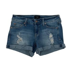 Celebrity Pink Cuffed Hem Distressed Denim Jean Shorts Size 27 Women’s